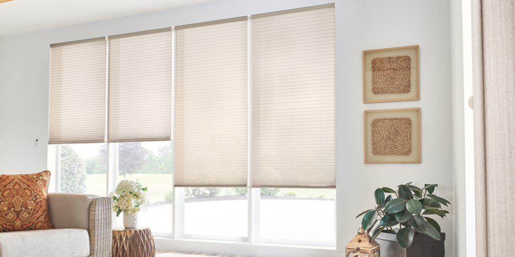 Cellular shades in St. Louis, professionally installed by Show Me Blinds and Shutters.