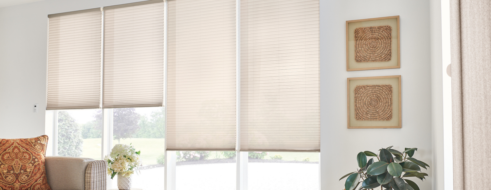 Cellular shades in St. Louis, professionally installed by Show Me Blinds and Shutters.