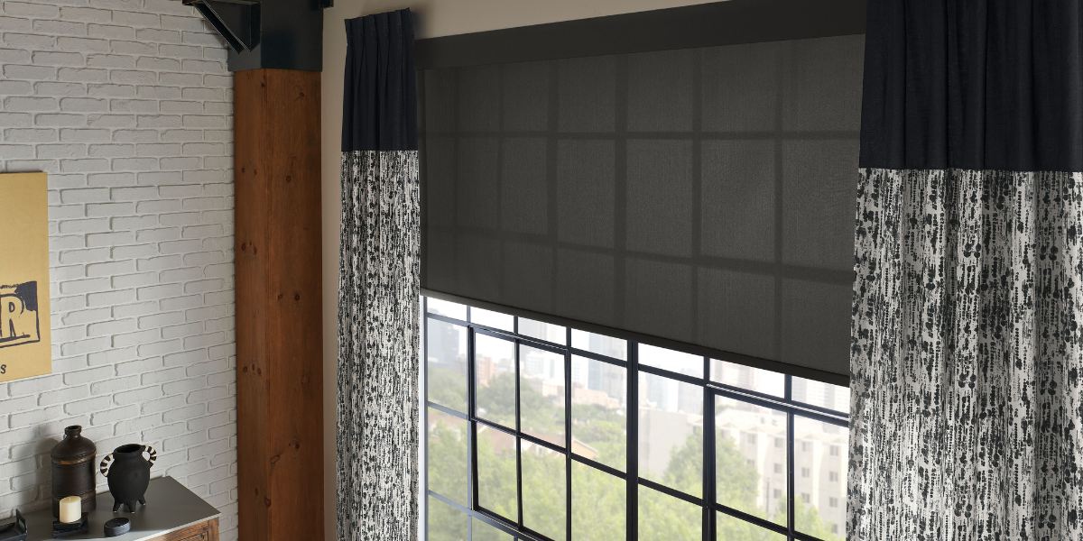 Energy efficient window shades installed in a St. Louis home.