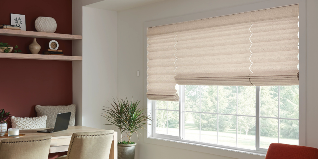 Roman shades in a St. Louis home